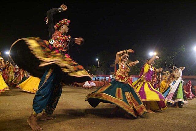 Swirling dance of Garba in Gujarat