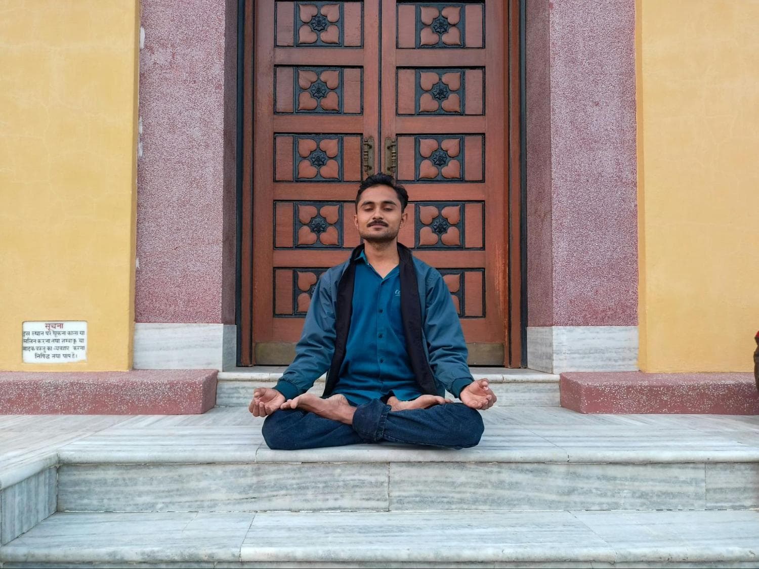 A man in meditation