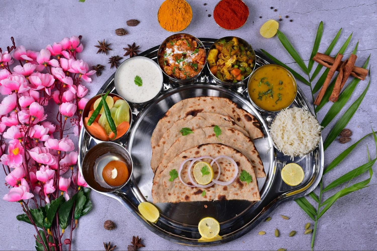 Everyday Veg Ayurvedic thali balancing taste and health